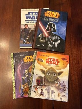 Star Wars Book Bundle - Little Golden Books & Clone Wars - Lot of 4